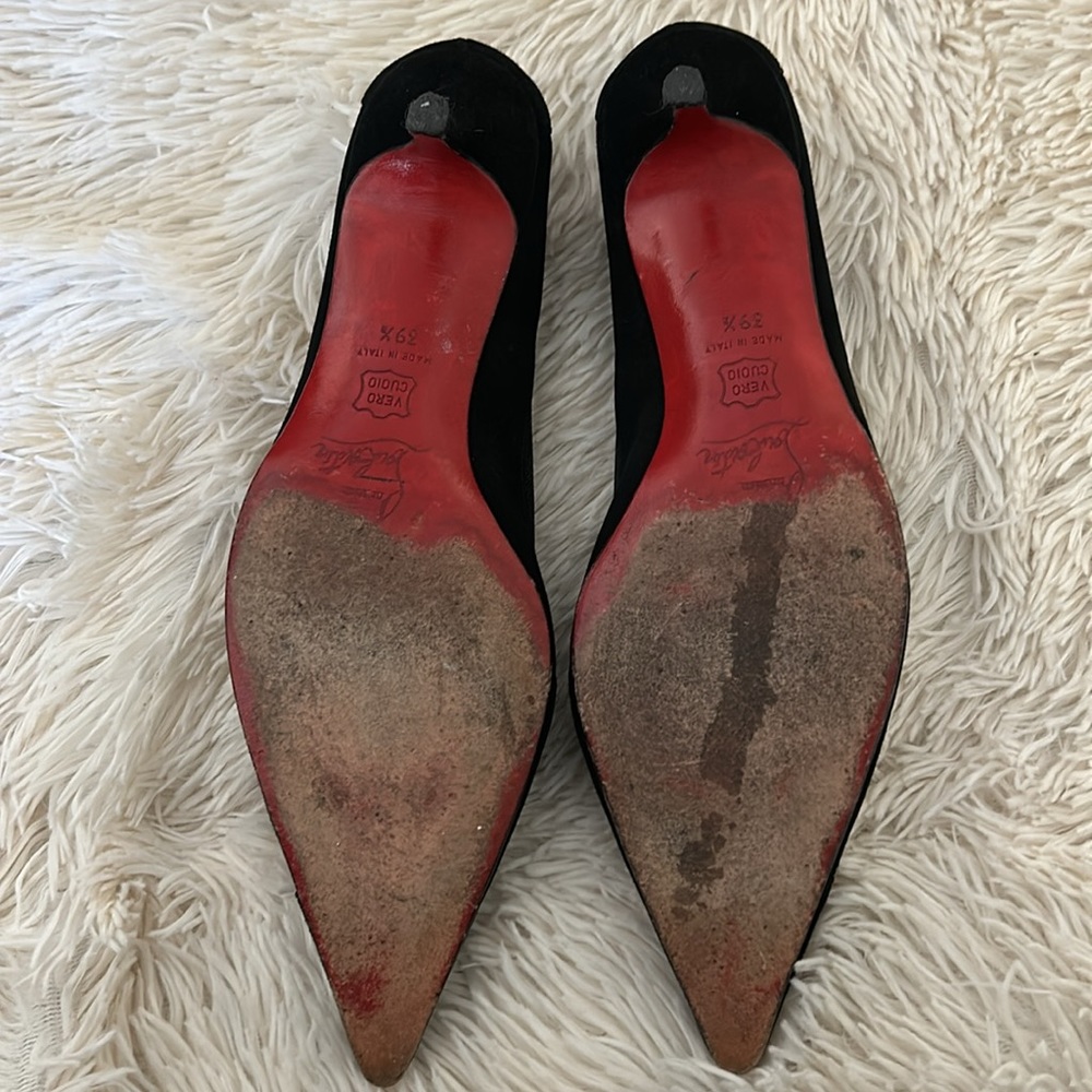 Vintage Christian Louboutin Paris black low heels size 39 1/2. Comes w/ dust bag - Picture 4 of 12